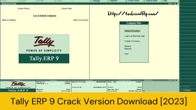Tally ERP 9 Crack Version Download [2023] | 99.99% Working
